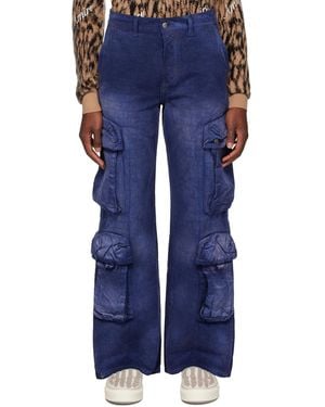 Amiri Jacquard Cargo Trousers - Blue