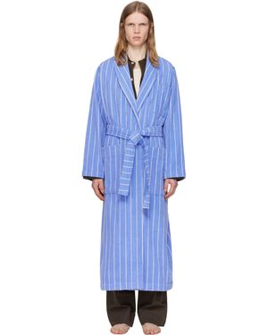 Tekla Terry Classic Bathrobe - Blue