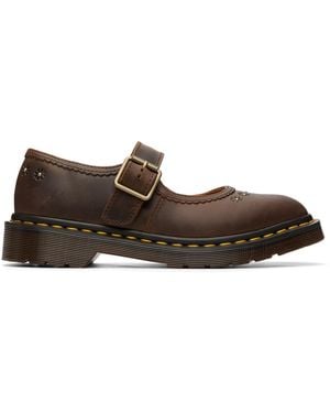 Dr. Martens Mary Jane Flower Loafers - Brown