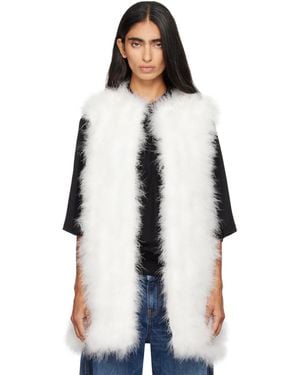 Yves Salomon Off- Turkey Feather Vest - Multicolour
