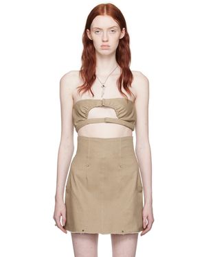 Elena Velez Taupe Cinch Bra - Natural