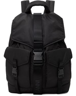 Ganni Tech Backpack - Black