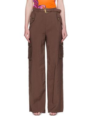Versace Jeans Couture Baroque Buckle Cargo Trousers - Brown