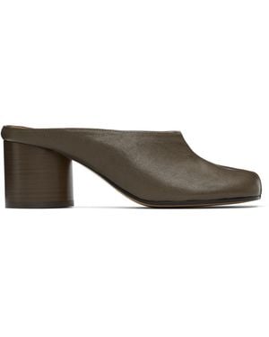 Maison Margiela Chaussures Décolletées À Talon Brunes À Bout Tabi - Noir