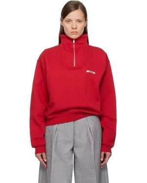 Jacquemus 'Le Camionneur Gros Grain' Sweatshirt - Red