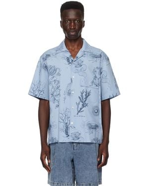 WOOYOUNGMI Blue Graphic Shirt