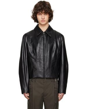 Kiko Kostadinov Lur Leather Jacket - Black