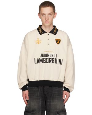 Rhude Off-white Automobili Lamborghini Edition Polo - Natural