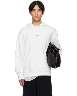 MM6 by Maison Martin Margiela Off- Logo Patch Hoodie - White