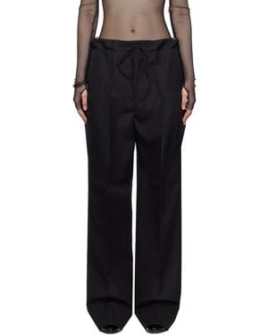 Maison Margiela Black Waist Tie Trousers