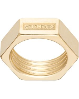 Vetements Screwnut Ring - Metallic