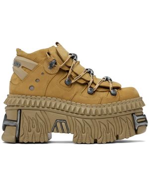 Vetements Baskets Brun Clair À Plateforme Édition New Rock - Métallisé