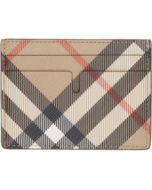 Burberry Check Card Holder - Grey