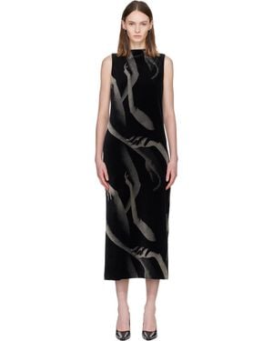 Issey Miyake Hands Of Lover Velour Maxi Dress - Black