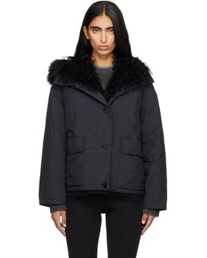 Yves Salomon Short Down Jacket - Black