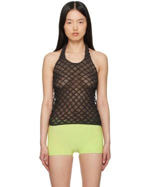 Isa Boulder Haut Gris En Macramé À Corsage Bain De Soleil - Multicolore