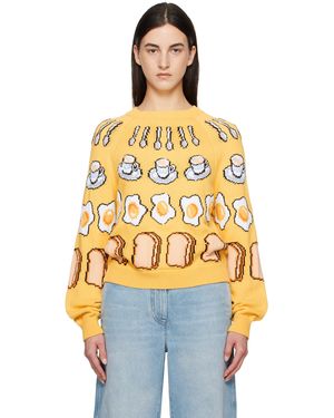 Moschino イエロー Colazione セーター