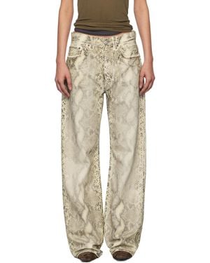 Acne Studios Printed Jeans - Natural