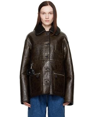 Saks Potts Ada Reversible Leather Jacket - Black
