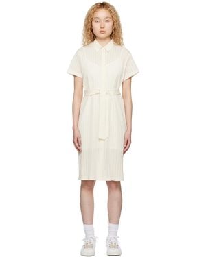 A.P.C. オフホワイト Marinella ミディアムワンピース - ブラック