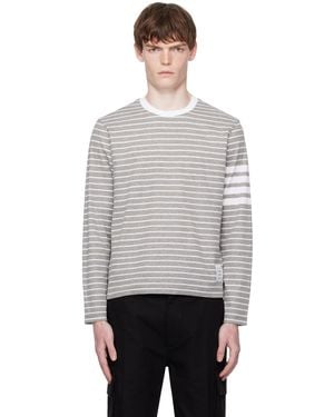 Thom Browne Milano 4-Bar Long Sleeve T-Shirt - Black