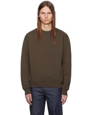 Ami Paris ブラウン Ami De Coeur スウェットシャツ - ブラック