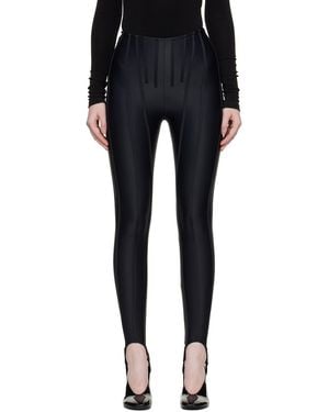 Mugler Corseted Leggings - Black