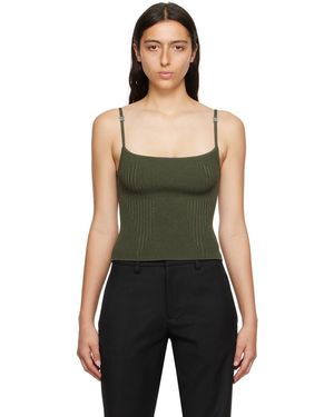 MISBHV Khaki Square Neck Camisole - Black