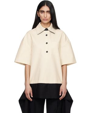 Entire studios Off- Extended Trim Polo - Natural