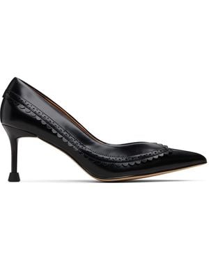 ShuShu/Tong Pointed-Toe Lapel Heels - Black