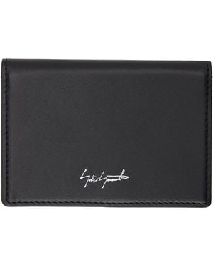 Yohji Yamamoto Leather Card Holder - Black