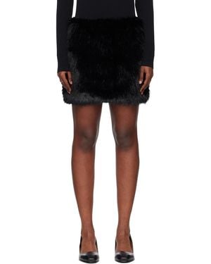 Tonywack Faux-Fur Miniskirt - Black