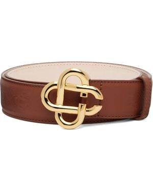 CASABLANCA Cc Logo Buckle Belt - Brown