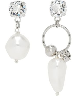 Justine Clenquet Ssense Exclusive Stan Earrings - White