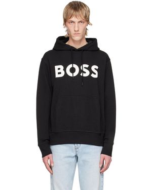 BOSS ドローストリング フーディ - ブラック