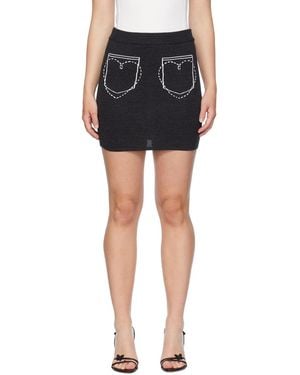 Moschino Heart Pocket Miniskirt - Black
