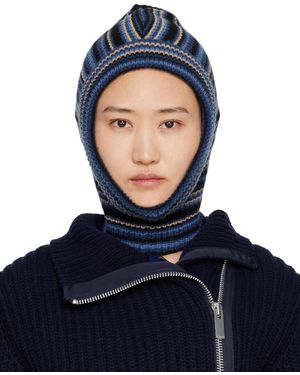 Anne Isabella Striped Balaclava - Blue