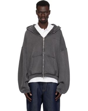 Alexander Wang Oversize Zip-Up Hoodie - Black