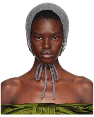 Simone Rocha Cashmere Bonnet - Brown
