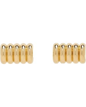 DEHANCHE Large Hollyhock Earrings - Metallic