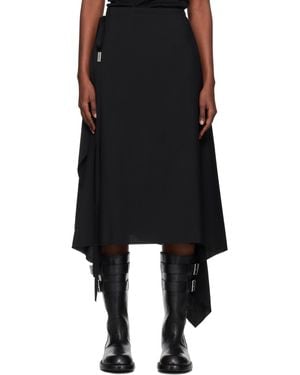 Ann Demeulemeester ブラック Ylva ラップ ミディアムスカート