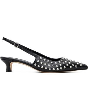 Aeyde Catrina Studded Slingback Heels - Black