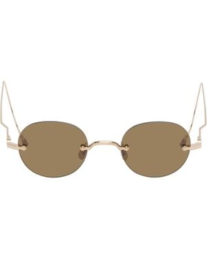 Thom Browne Titanium Rimless Round Sunglasses - Black