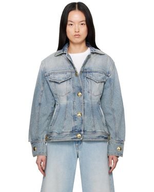 DARKPARK Gwen Bustier Denim Jacket - Blue