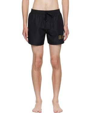 Balmain ブラック ロゴ スイムショーツ