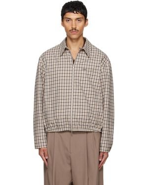Ferragamo Check Bomber Jacket - Brown