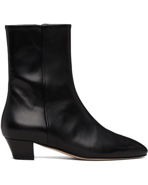Aeyde Yasmin Leather Ankle Boots - Black