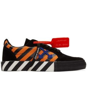 Off-White c/o Virgil Abloh Black And Orange Diag Low Vulcanized Trainers