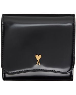 Ami Paris Paris Paris Compact Wallet - Black