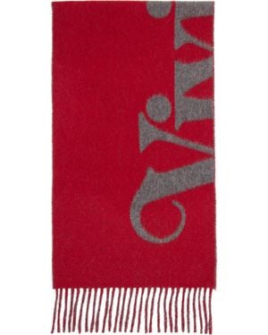 Vivienne Westwood Wool Logo Scarf - Red